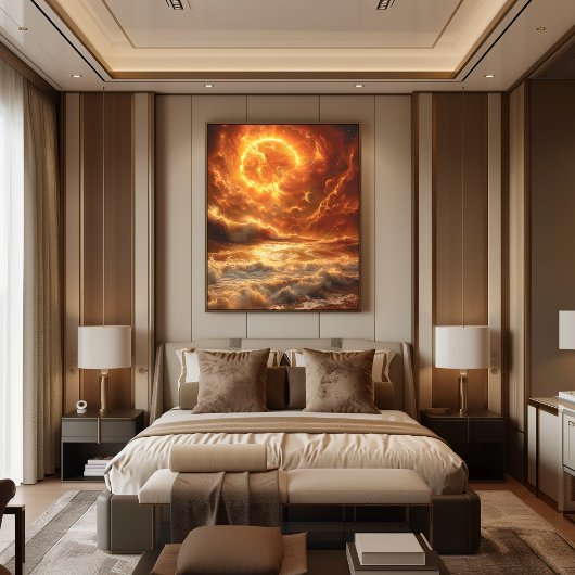 Amanecer Cósmico en el Mar Perfect Poster