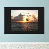 Amanecer en la bahia  canvas afdruk (Insitu (Houten vloer))