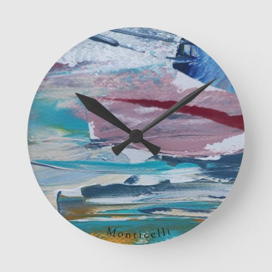 Amanecer rosado Monticelli Art Ronde Klok (Voorkant)