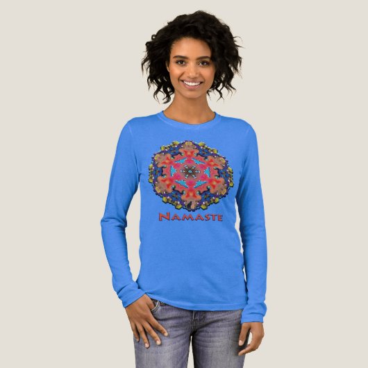 Amanga Namaste Kaleidoscoop Tri-Blend Shirt (Voorkant)