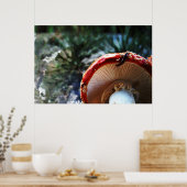 Amanita Muscaria met slug Poster (Keuken)