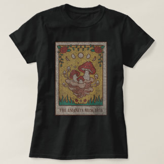 Amanita Muscaria Tarot Mushroom Design T-shirt