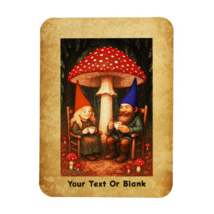 Amanita Mushroom en Gnomes Magneet