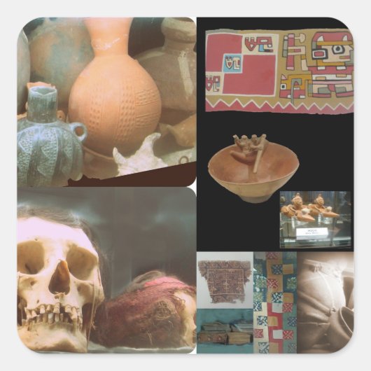 Amano Museum - Lima, Peru Vierkante Sticker (Voorkant)