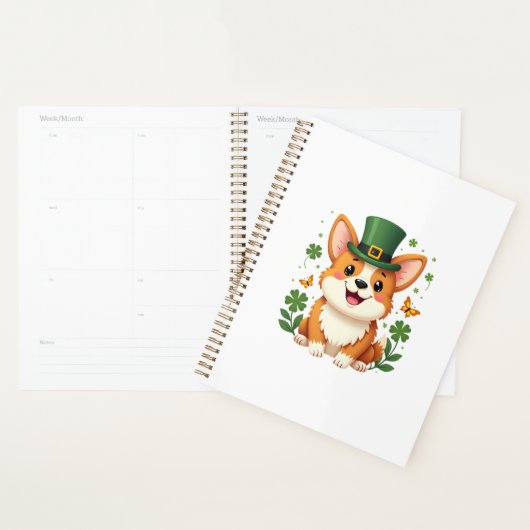 Amant de Corgi Trèfle Joyeux St Patrick (Devant avec enveloppe)