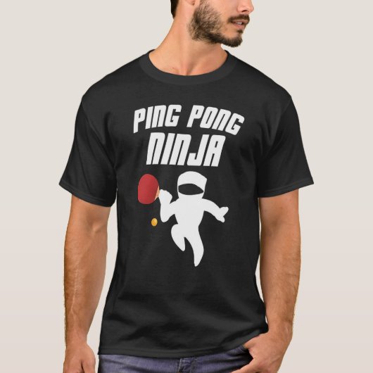 Amant drôle S de ping-pong de T-shirt de Ninja de (Devant)