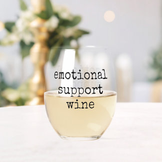 Amant du vin amusant soutien émotionnel Vin verre 