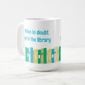 Amant livre amusant tasse bibliothèque (Devant gauche)