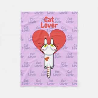 Amante de los gatos fleece deken