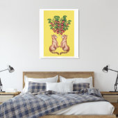 Amantes de frutillas canvas afdruk (Insitu (Slaapkamer))