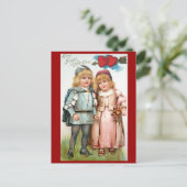 Amants antiques victoriens de carte postale de (Debout devant)