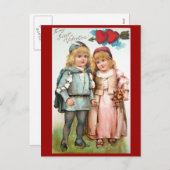 Amants antiques victoriens de carte postale de (Devant / Derrière)