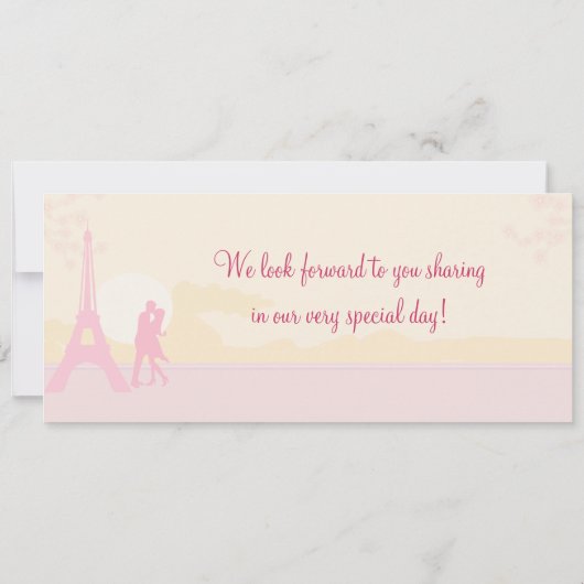 Amants dans le faire-part de mariage de carte (Dos)