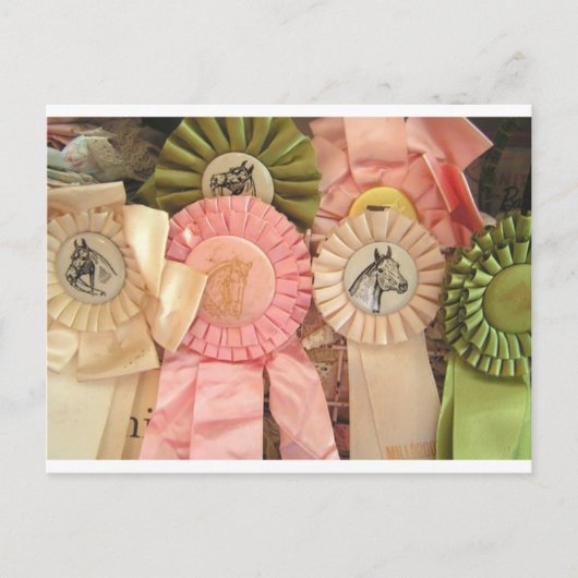 Amants de cheval de cartes postales de ruban de (Devant)