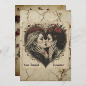 'Amants & Roses' - Carte de la Saint-Valentin à pl (Devant / Derrière)