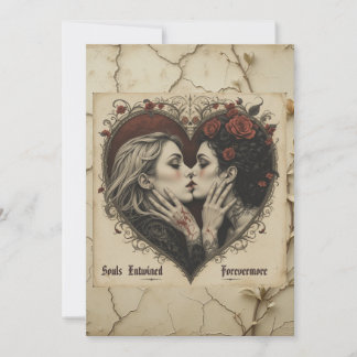 'Amants & Roses' - Carte de la Saint-Valentin à pl