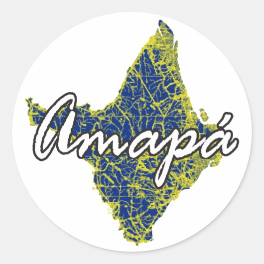 Amapa Ronde Sticker (Voorkant)