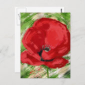 amapola briefkaart (Voorkant / Achterkant)