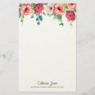 Amapola - Hibiscus Flower Stationery Briefpapier