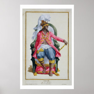 Amar, koning van Ouidah, uit 'Receuil des Estampes Poster