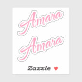Amara naam x2 sticker (Vel)