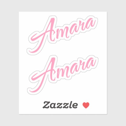 Amara naam x2 sticker (Vel)