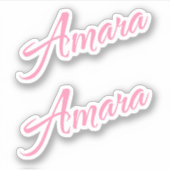 Amara naam x2 sticker (Voorkant)