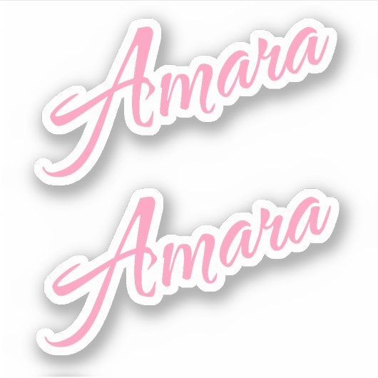 Amara naam x2 sticker (Voorkant)