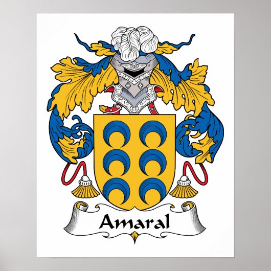 Amaral Family Crest Poster (Voorkant)