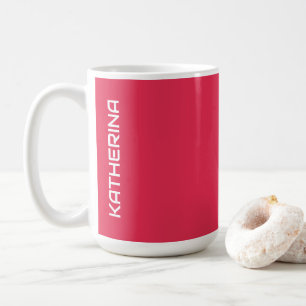 Amarant effen kleur Klassiek gepersonaliseerd Koffiemok