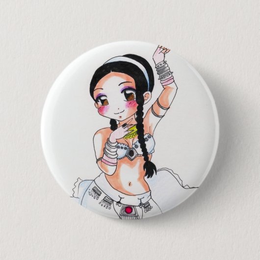 Amaranth Chesire Ronde Button 5,7 Cm (Voorkant)