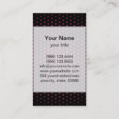 Amaranth deep paars Techno Stippen Modern Black Visitekaartje (Achterkant)