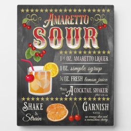 Amaretto Sour Chalkboard Recipe Fotoplaat