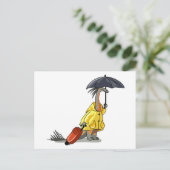 Amargasaurus Holding Paraplu en Koffer. Briefkaart (Staand voorkant)