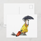 Amargasaurus Holding Paraplu en Koffer. Briefkaart (Voorkant / Achterkant)