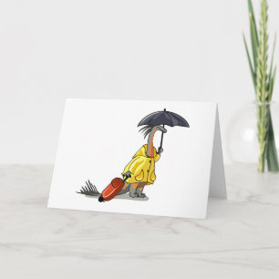 Amargasaurus Holding Paraplu en Koffer. Kaart