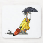 Amargasaurus Holding Paraplu en Koffer. Muismat (Voorkant)