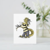 Amargasaurus Poseren als Freddy Krueger. Briefkaart (Staand voorkant)