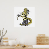 Amargasaurus Poseren als Freddy Krueger. Poster (Keuken)