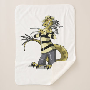 Amargasaurus Poseren als Freddy Krueger. Sherpa Deken
