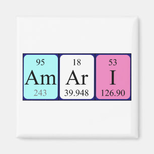 Amari, aimant de nom de table périodique