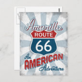 Amarillo Route 66  Amerika Texas Briefkaart (Voorkant / Achterkant)