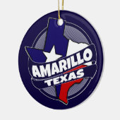 Amarillo Texaanse vlag barst vakantie ornament (Links)