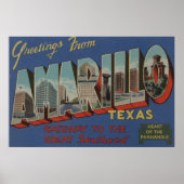 Amarillo, Texas (het hart van de pan-handgreep) Poster (Voorkant)