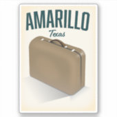 Amarillo texas reisposter sticker (Voorkant)