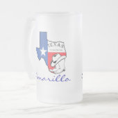 Amarillo Texas State Map avec étoile, Bottes, Mug  (Devant gauche)