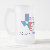 Amarillo Texas State Map avec étoile, Bottes, Mug  (Gauche)
