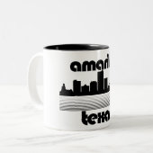 Amarillo Texas Tweekleurige Koffiemok (Voorkant links)