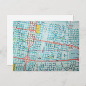 AMARILLO, TX Map Briefkaart (Voorkant / Achterkant)