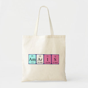 Amaris periodieke lijstnaam canvas tas